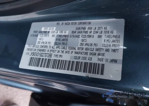 2016 Mazda Cx-5 Grand Touring from USA, damaged, VIN JM3KE4DY9G0797299